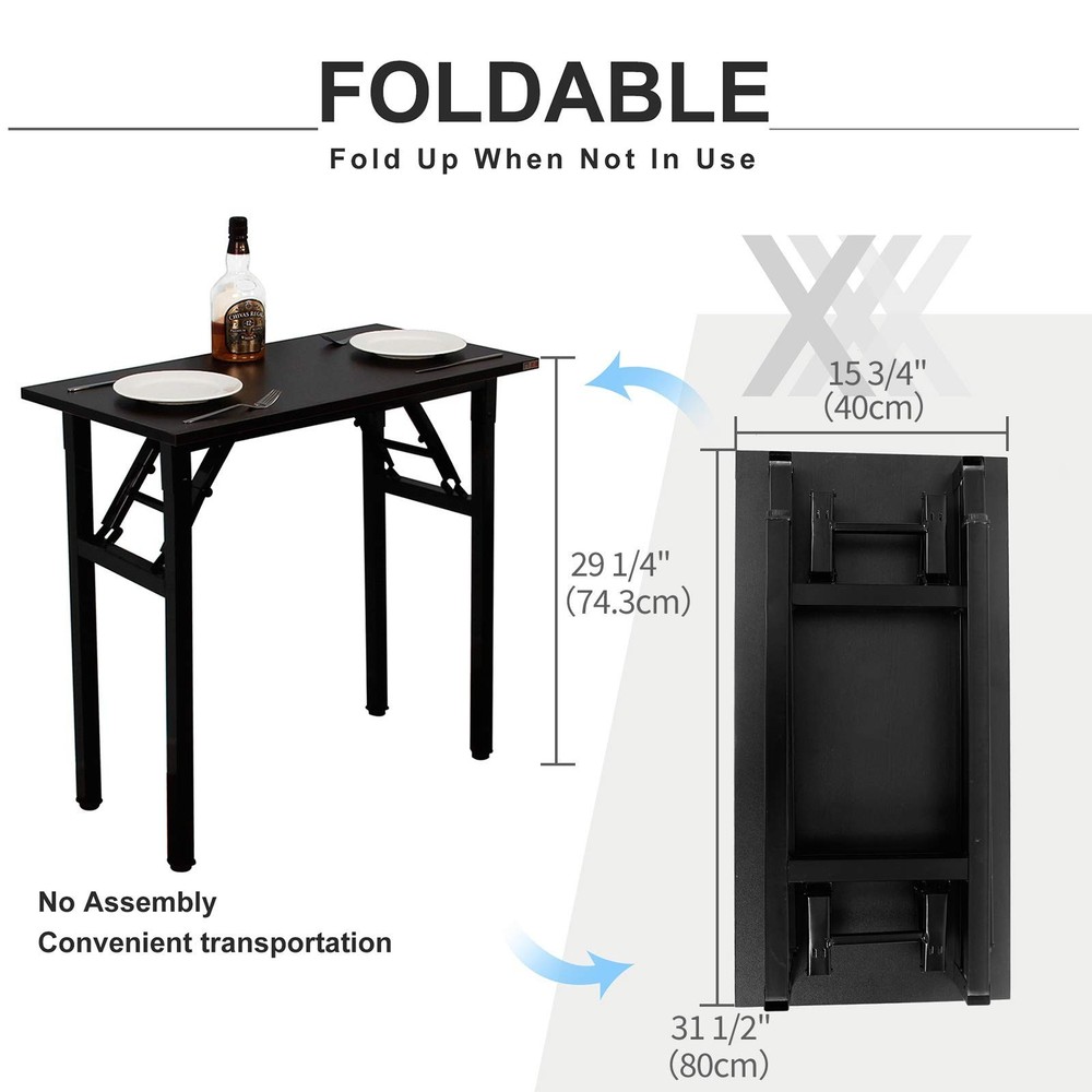 Need Folding Desk - 31 1/2" No Assembly Foldable Small Computer Table,Sturdy ...
