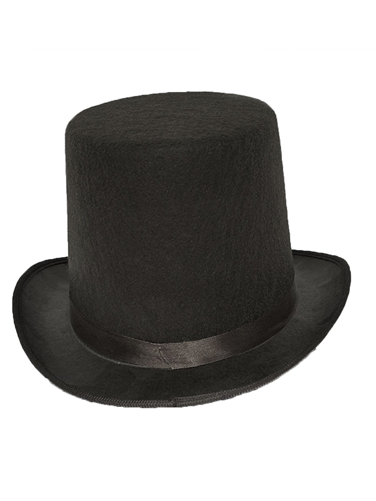 1Pcs High Top Hat Rolled Brim Solid Color Top Cap Tuxedo Magician Gentlemen Hat