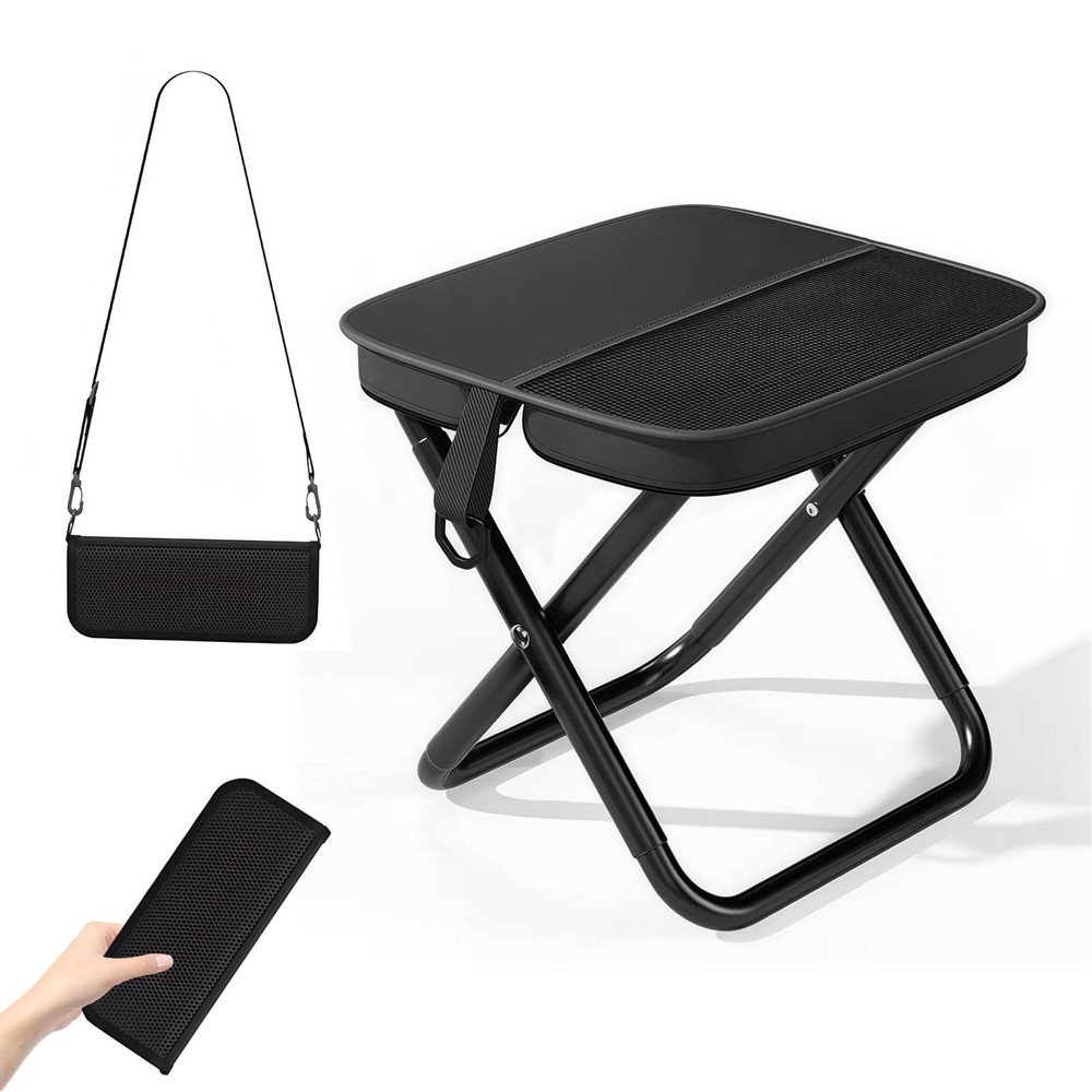 Folding Camping Stool - Lightweight Portable Collapsible Stool Compact Foldab...