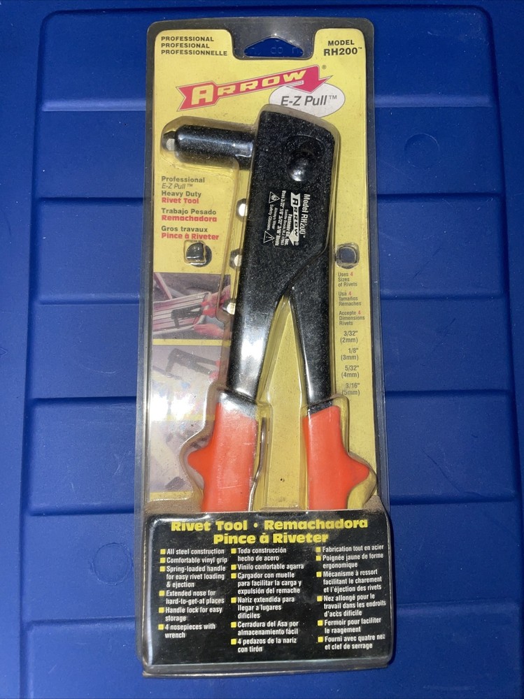 Arrow E-Z Pull Rivet Tool with Rivets ~ Model RH200 ~ New