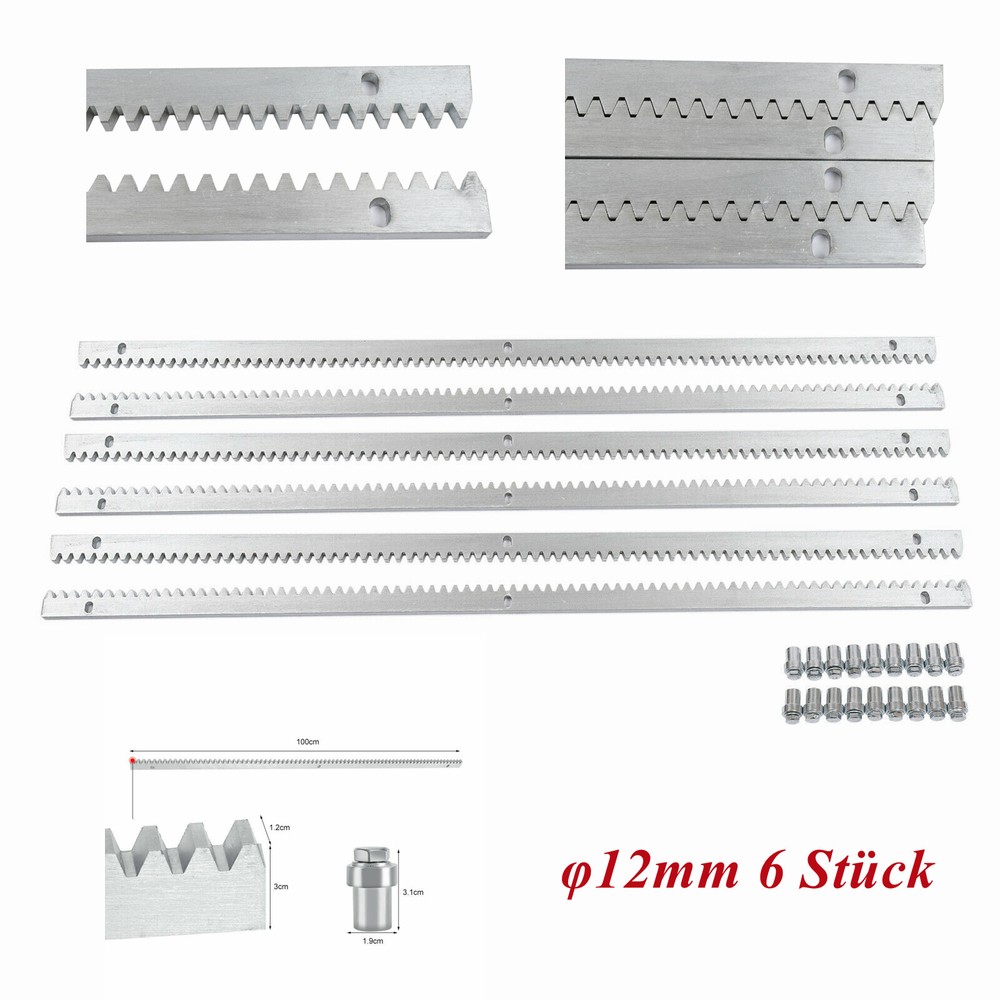 6 Pack Automatic Sliding Gate Tooth Gear Rack Rail Track for Sliding Gate Motor