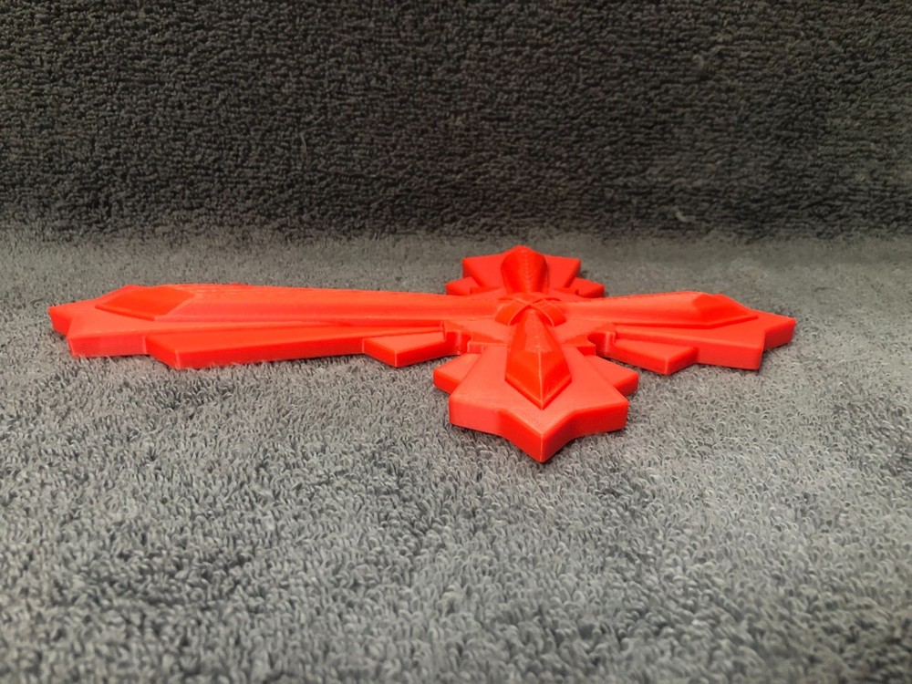 3d Printed Religious Cross Red (with mounting hardware)