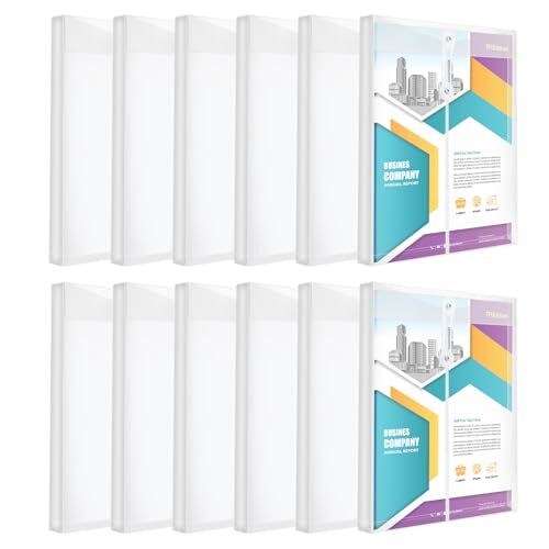 Pack Plastic Envelopes with String Tie Closure,A4 Letter Size, Poly 12 Clear