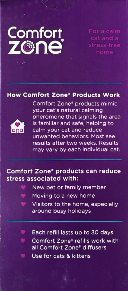 Comfort Zone Single & Multi-cat calming refills, ( 2 pack )