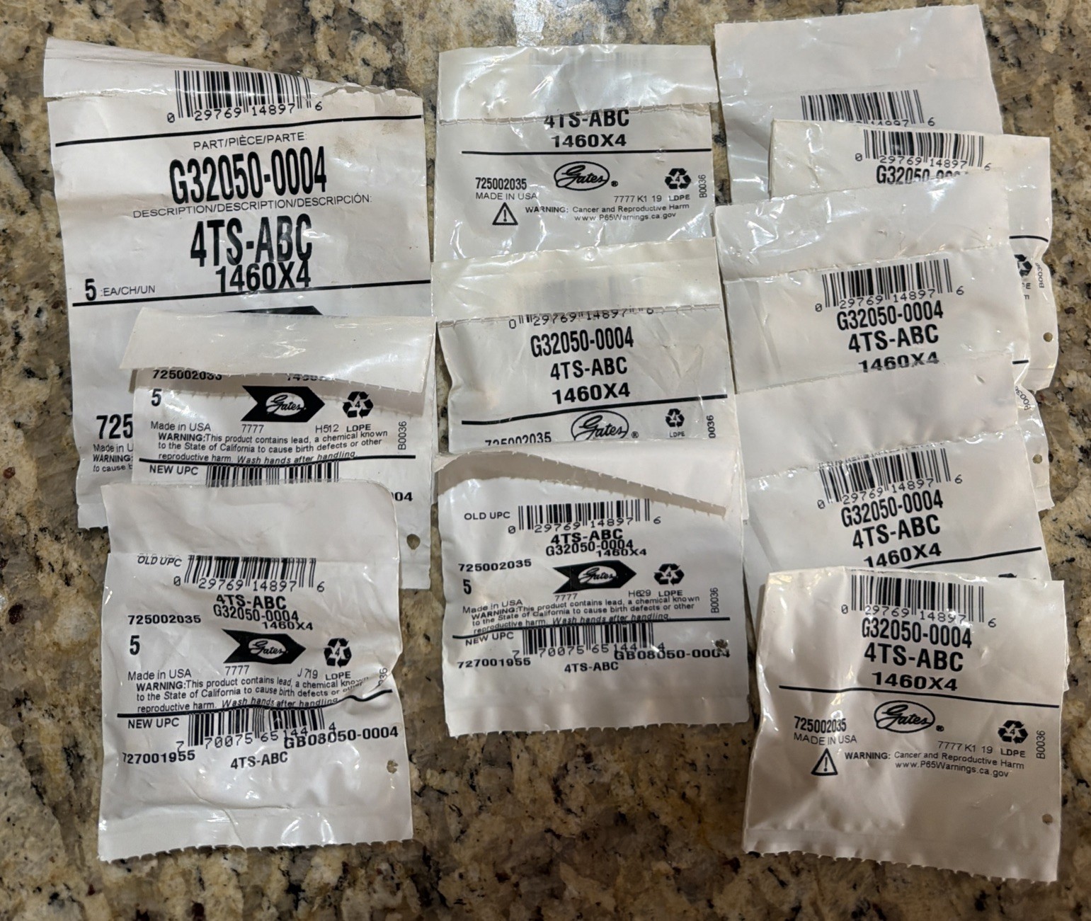 20 pc Gates G32050-0004 Brass Insert Fitting 4TS-ABC 1460X4 Hydraulic Hose New