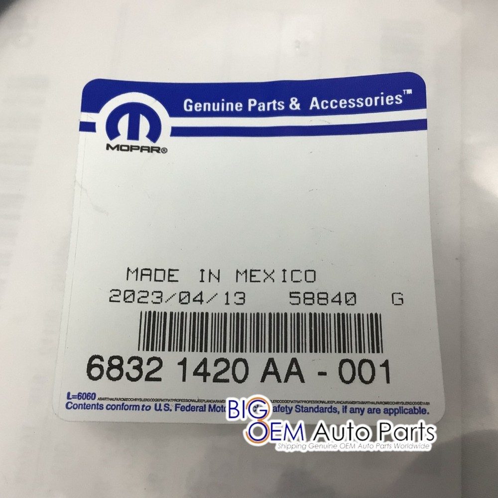 Chrysler Pacifica Voyager Intermediate Windshield Washer Hose OEM 68321420AA
