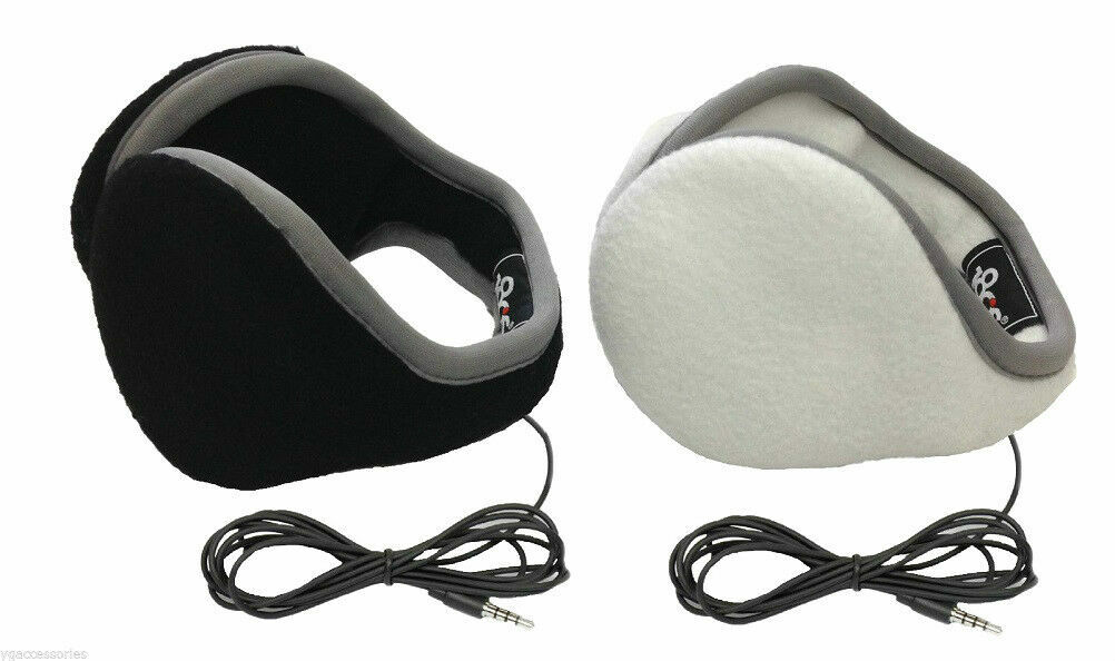 180s Unisex 2-Pack Behind-The-Head Collapsible Ear Warmers W/ Headphones NEW!