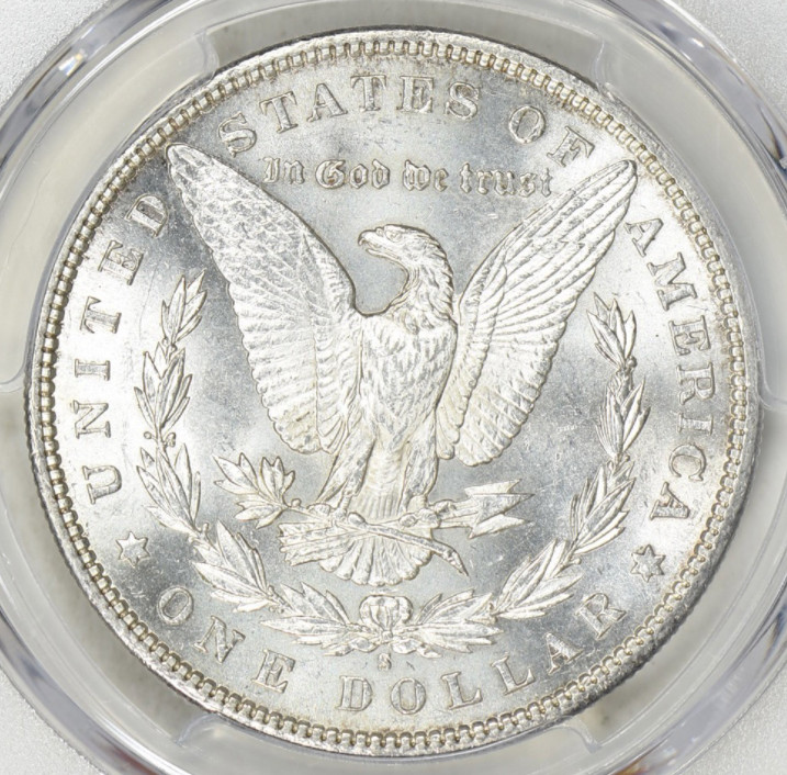 1887-S MORGAN DOLLAR PCGS MS62