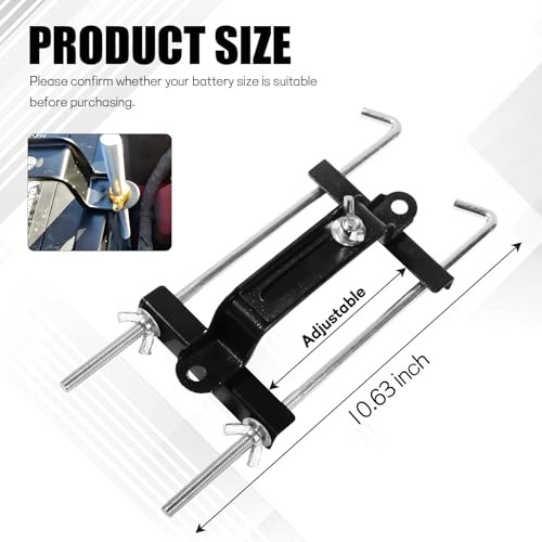 Adjustable Battery Hold Down, Universal Battery Adjustable Crossbar with 11''