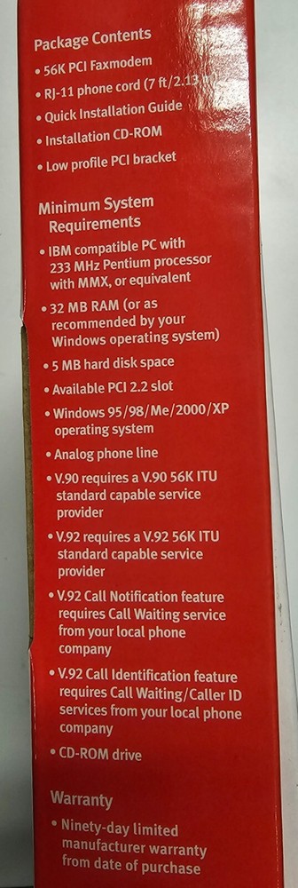 USRobotics 56k PCI Faxmodem Model 5670