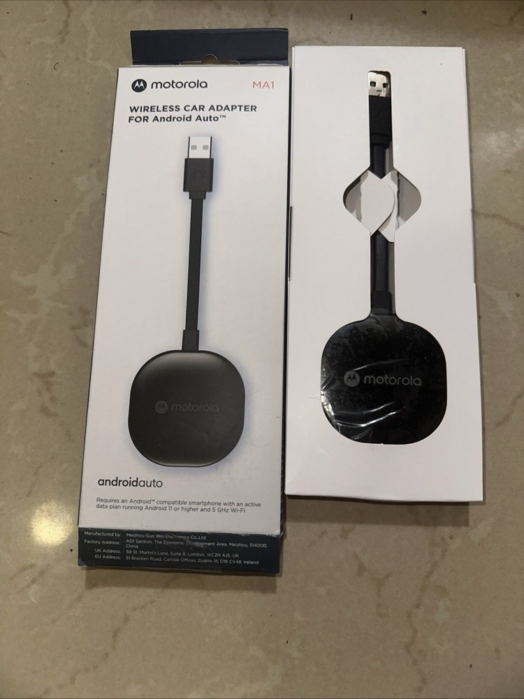 Motorola MA1 Wireless Android Auto Car Direct Plug-in USB Adapter