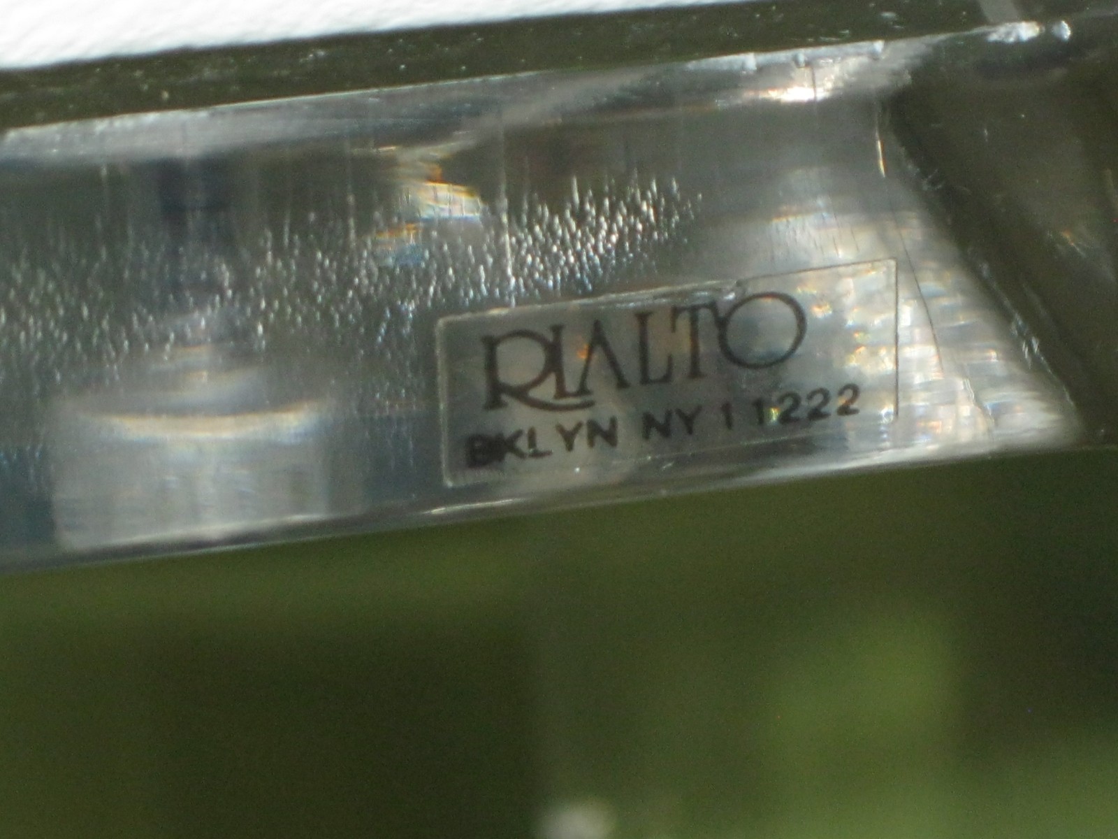 Vintage 1970's MCM Heavy Lucite RIALTO Vanity Stool WATERFALL BENCH Vinyl Seat