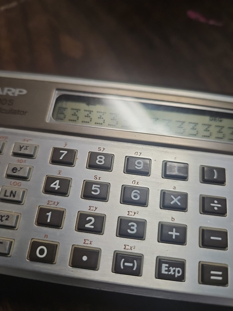 Vintage SHARP EL-5100S Scientific Calculator Tested Small Display Problem