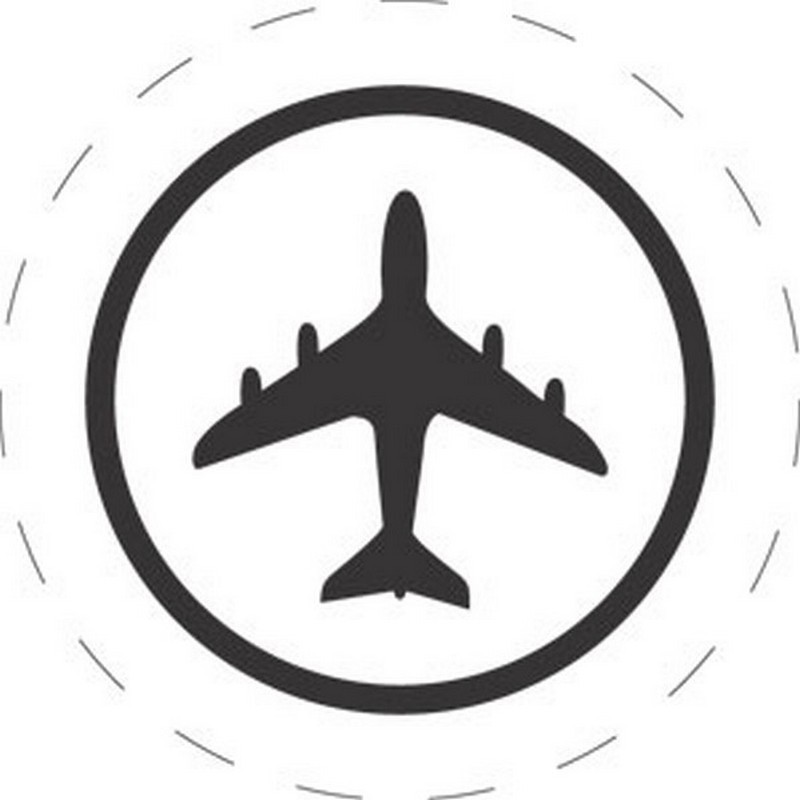 2" Diameter Plane No Air Eligible Text Circle Labels (500 per Roll)