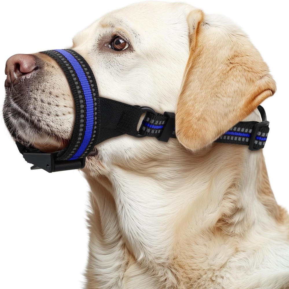 Dog Muzzle,Anti-Bite Adjustable Breathable Soft Muzzle Small Medium Large Dogs