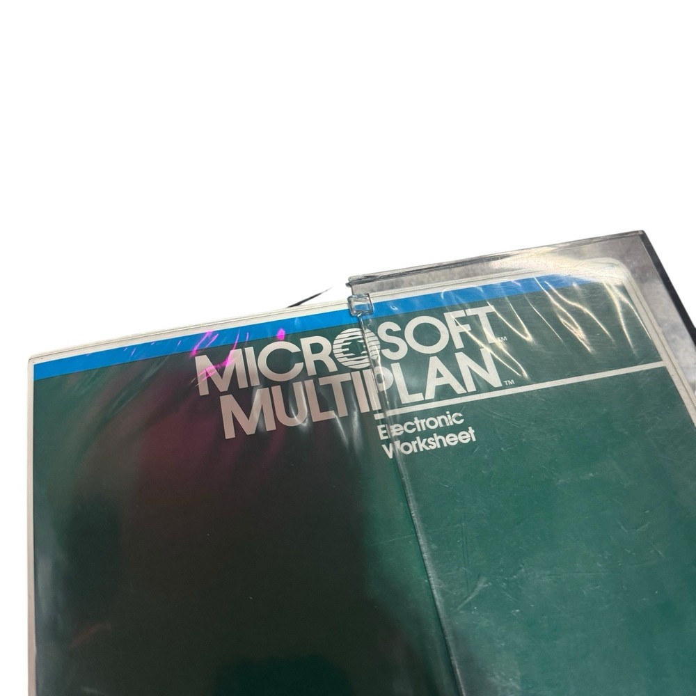 Vintage Microsoft Multiplan electronic worksheet set Apple II