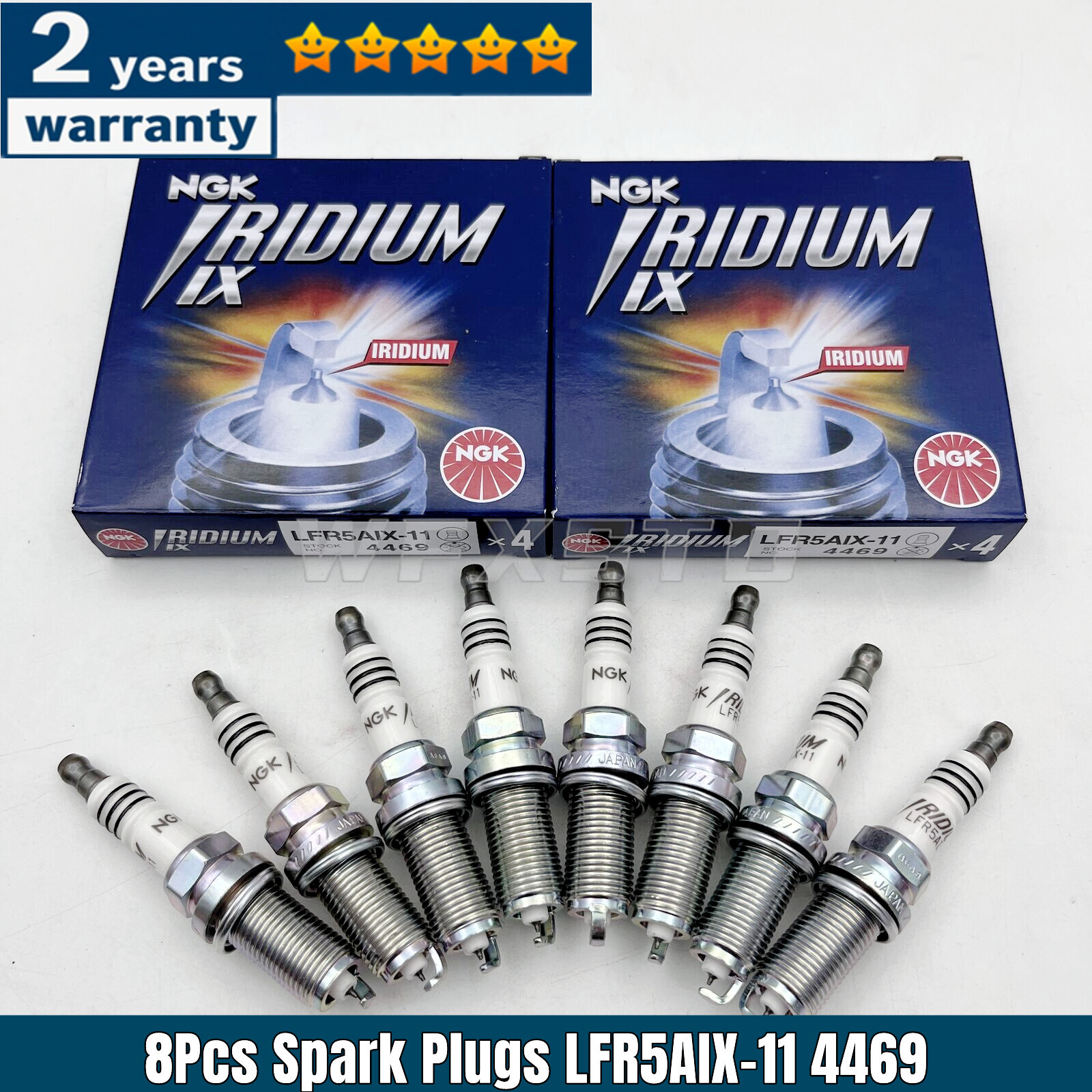 8Pcs NGK LFR5AIX-11 Iridium Spark Plugs For Hyundai Nissan Infiniti Yamaha 4469
