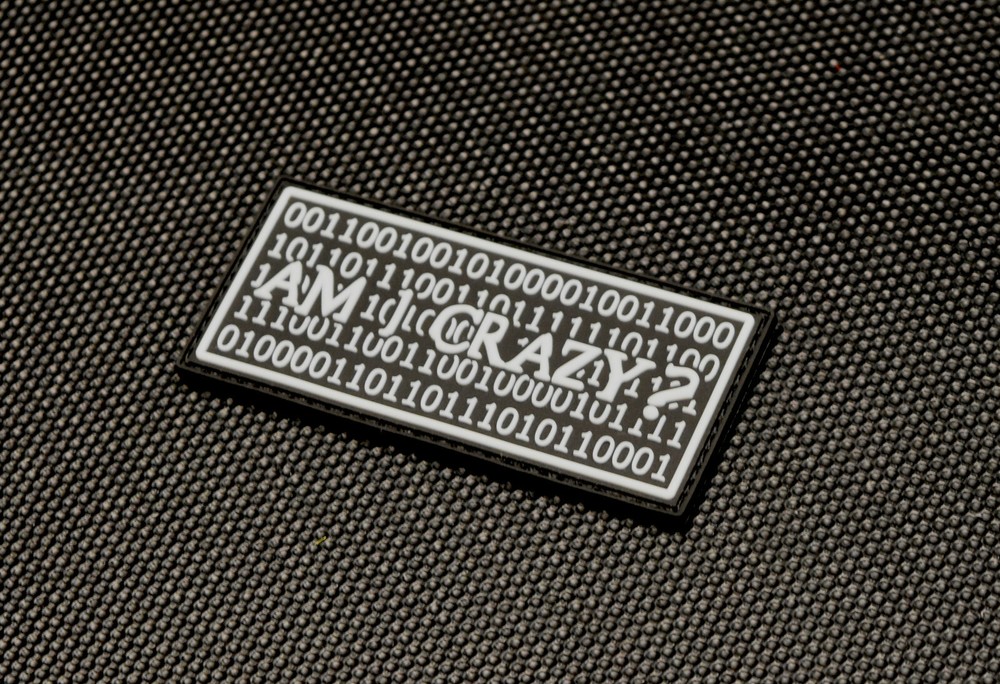 Am I Crazy GITD 3D PVC Morale Patch The Matrix Resurrections Neo Thomas Anderson