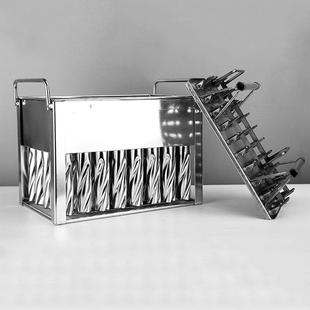 40pcs Stainless Steel Molds Ice Lolly Ice Cream Stick Holder Commercial