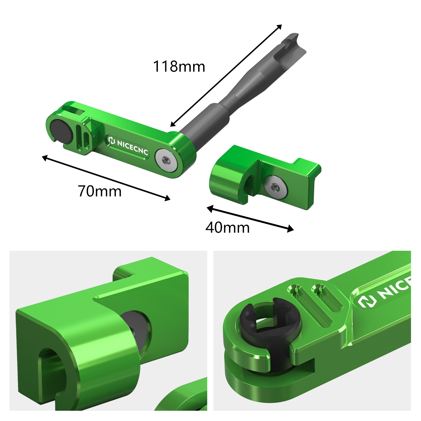 Aluminium Motorcycle One Finger Clutch Arm For Kawasaki KLR650 KLR 650 2008-2024