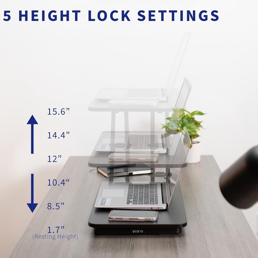 Single Top 24 inch Scissors Lift Keyboard & Mouse Riser Height Adjustable Laptop