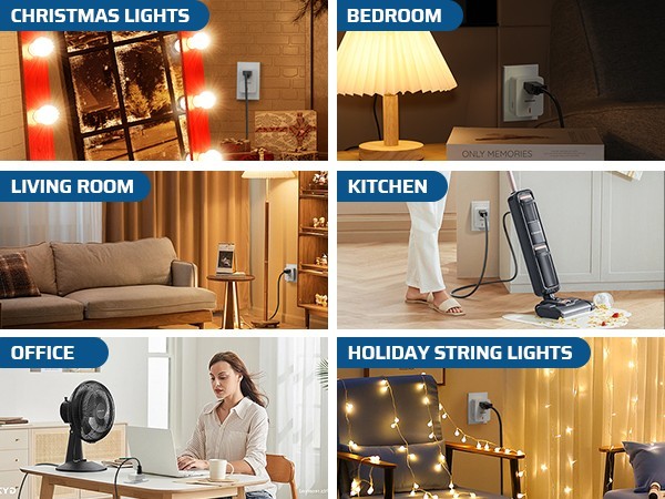 DEWENWILS Indoor Remote Control Outlet,Expandable Remote Light Switch Kit, 4pack