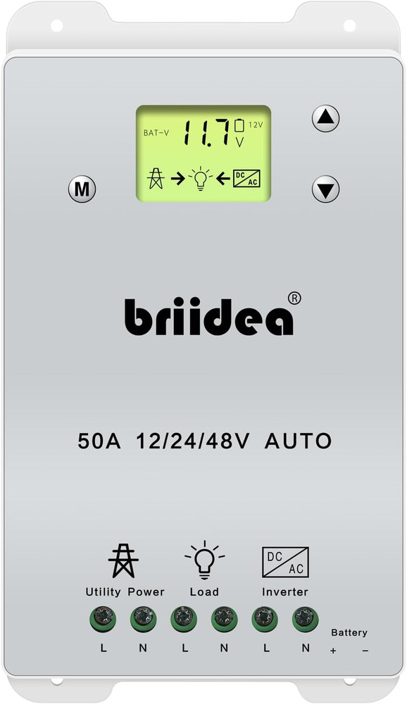 Automatic Transfer Switch,  50A 5500 Watt ATS Dual Power Controller for Off Grid