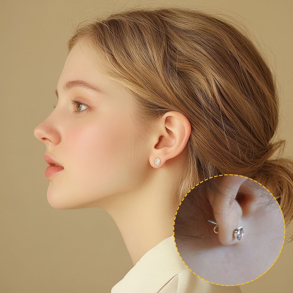 20pcs Metal Earring Backs, 18K Gold Silver Plated Locking Ear Ring Backs for...
