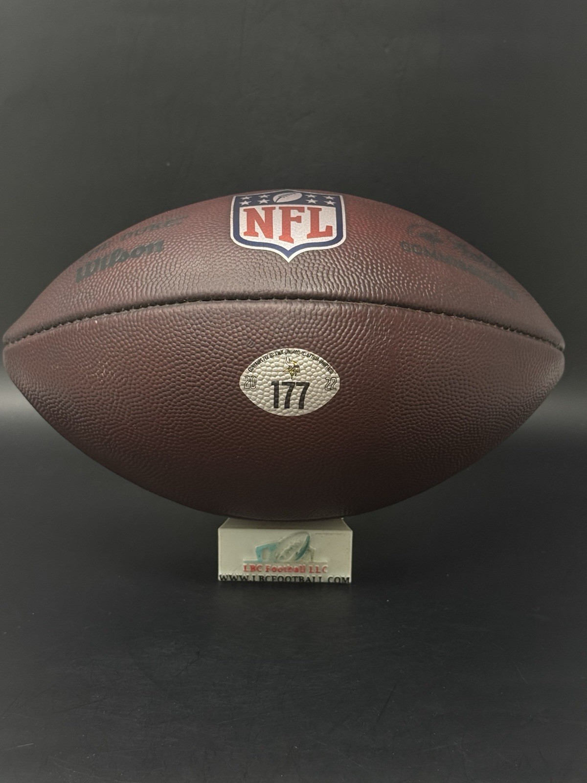 2022 Minnesota Vikings Game Ball 177 Fully Prepped Wilson The Duke Football
