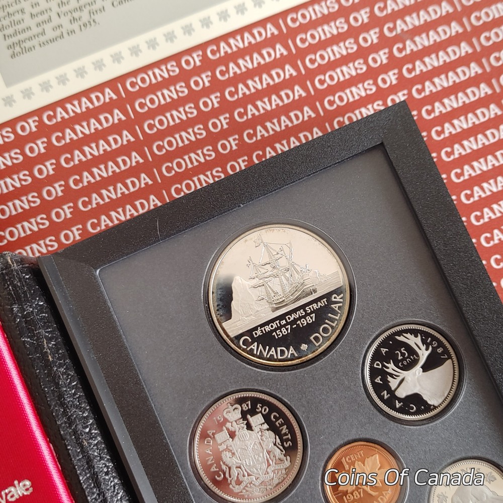 1987 Canada Proof Set w/ Special Edition John Davis Silver Dollar #coinsofcanada