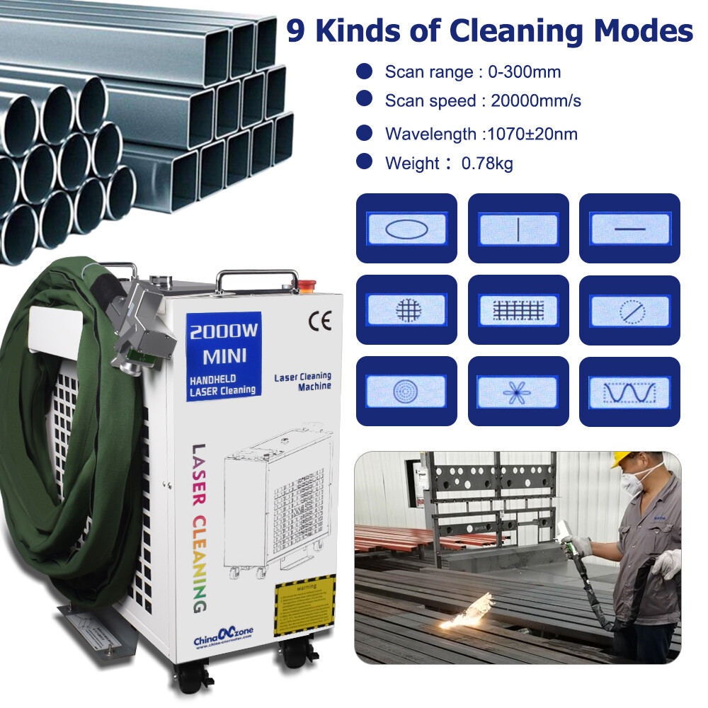 BWT 2000W Laser Cleaning Machine For Cleaning Rust/Oil/Paint Remove Handheld