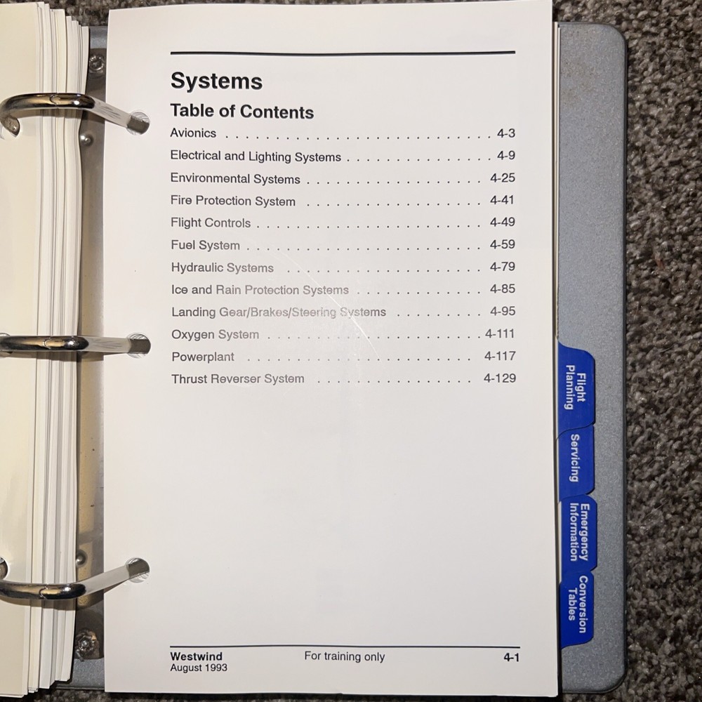 SimuFlite Westwind Cockpit Reference Handbook