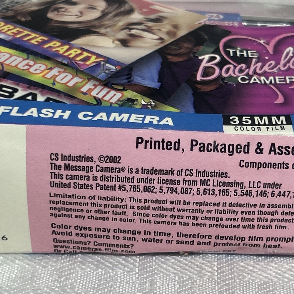 NOS BACHELORETTE PARTY Message Camera One-Time use camera 24 MESSAGES/EXPOSURES