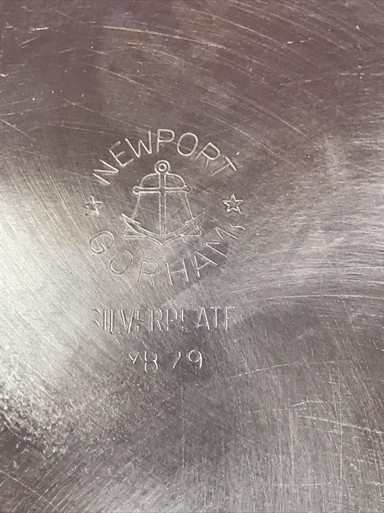 Vintage NEWPORT GORHAM 9" x 4.25" Silver Plated Footed Silverplate Bowl YB79