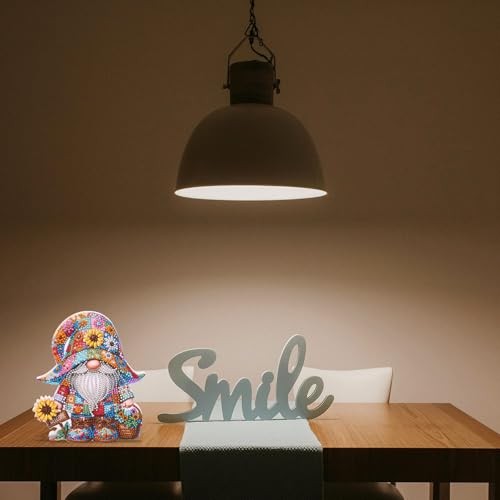 Gnome Tabletop Diamond Art Painting Kit Ornaments, Diamond Painting Q001