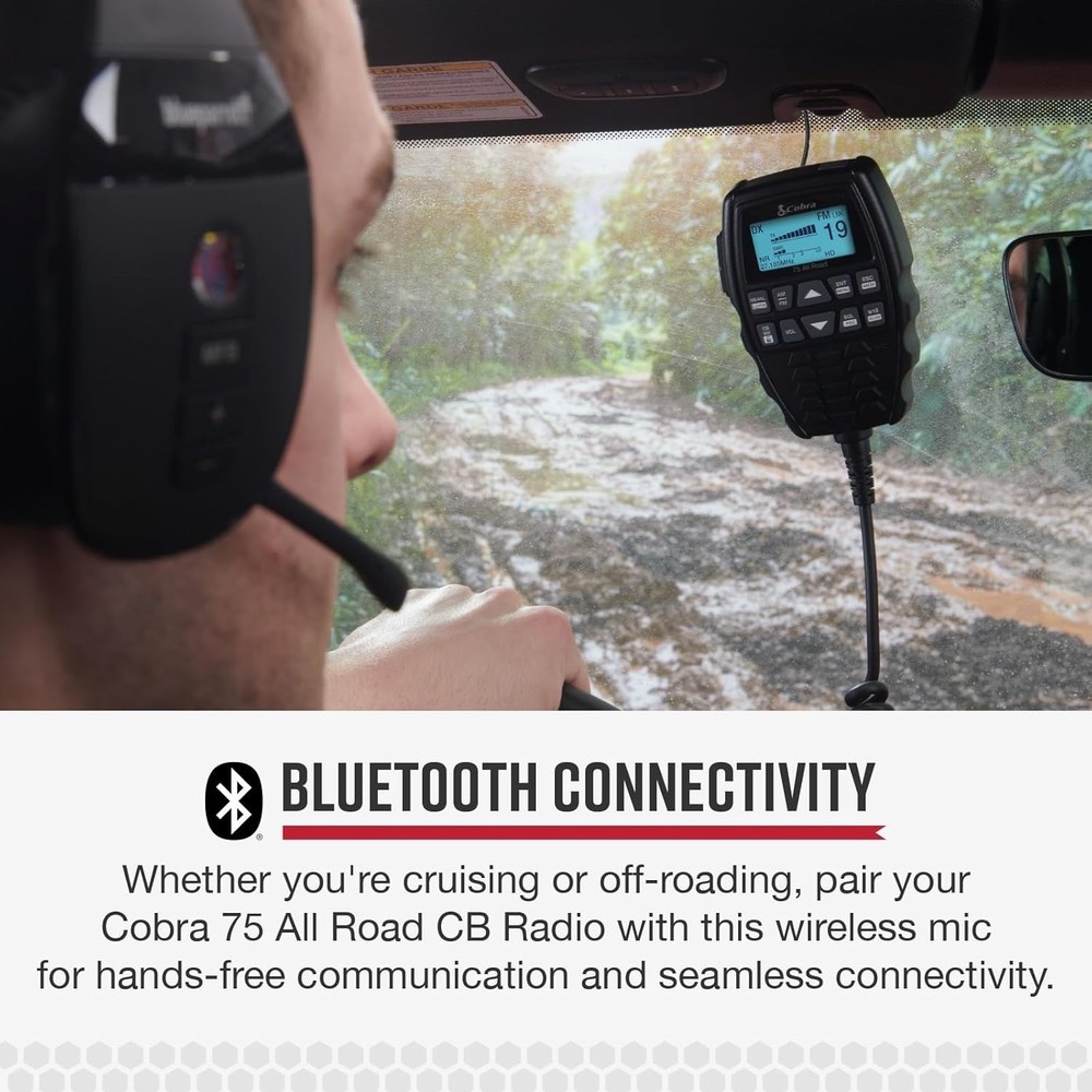 Cobra 75 All Road Wireless CB Microphone Bluetooth AM/FM Waterproof Authentic