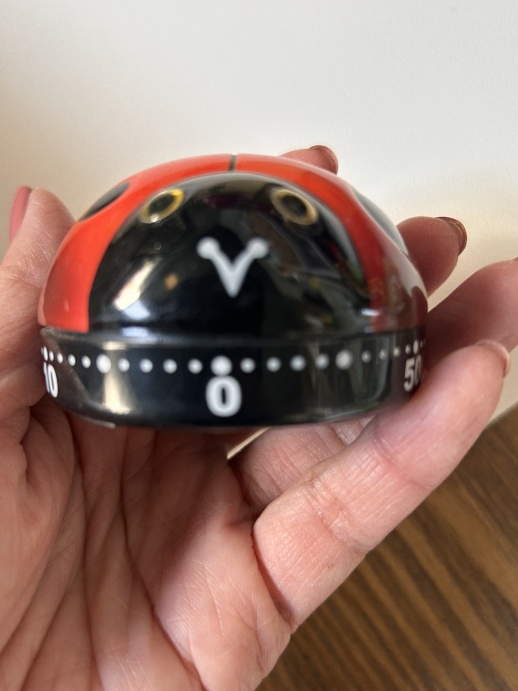Ladybug Kitchen Timer Mechanical Wind up Kitchen Cooking
