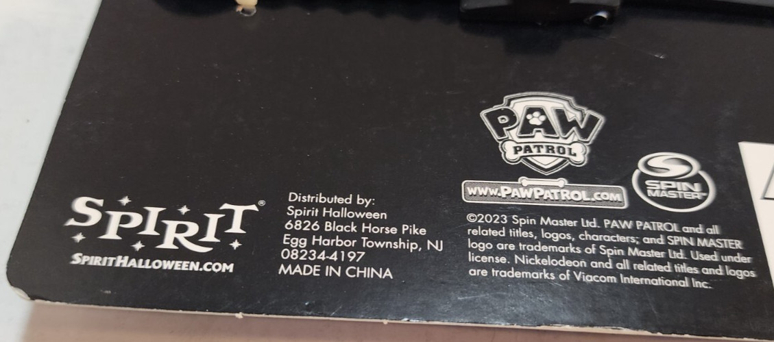 Paw Patrol Chase Collar Light Up Spirit Halloween Costume Cosplay Brand New