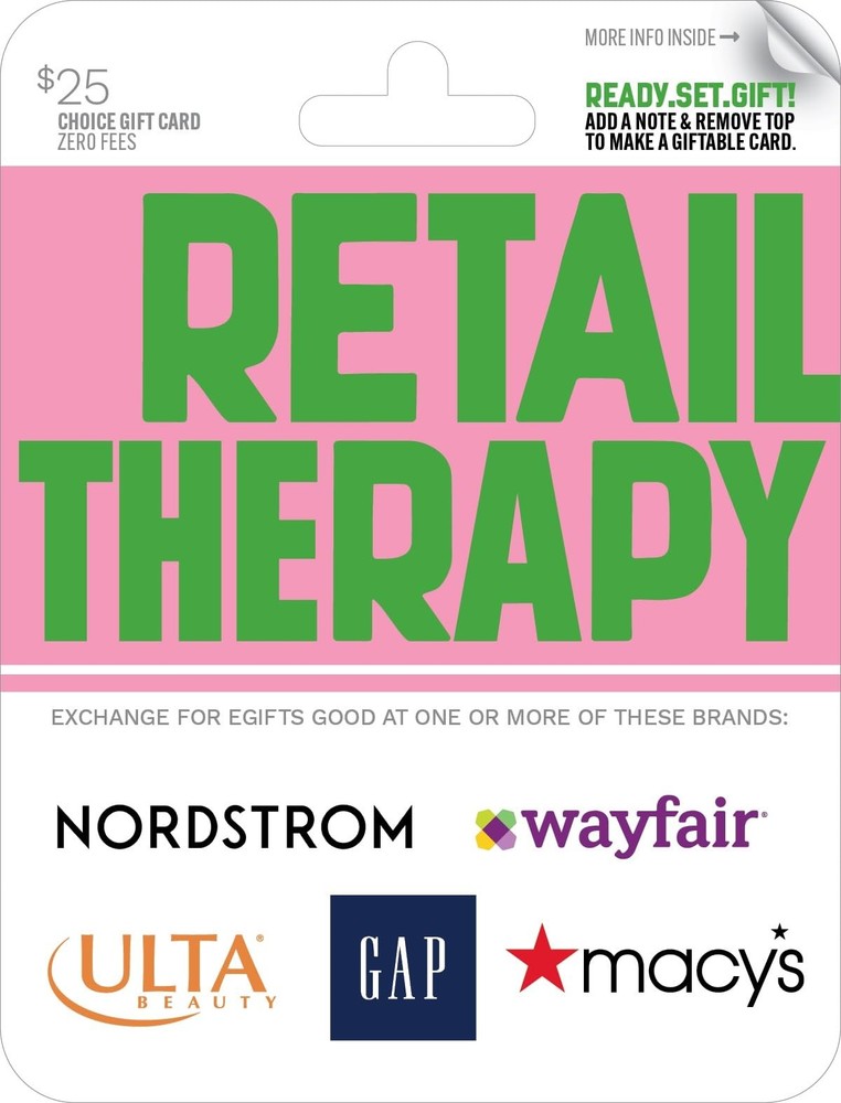 Retail Therapy Physical Gift Card - $25