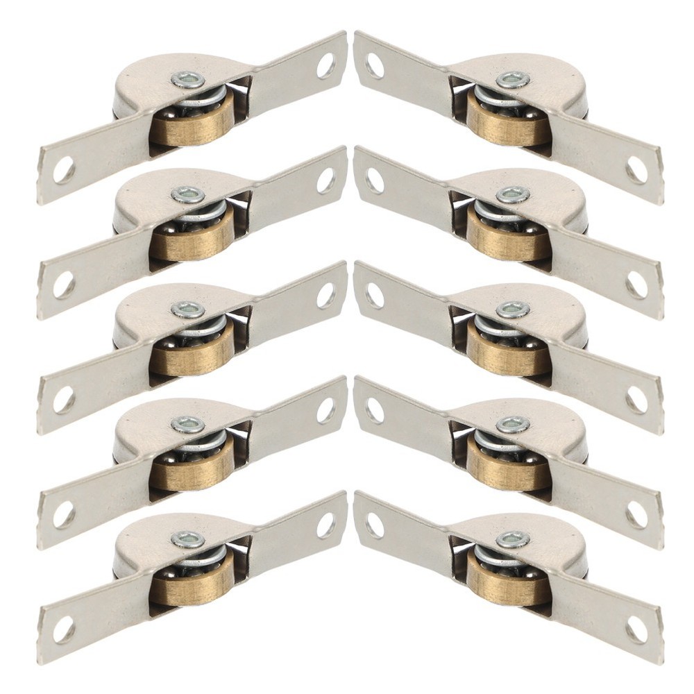 10 Pcs Sliding Door Wheels Replacement Rollers Cabinets Doors Pulleys