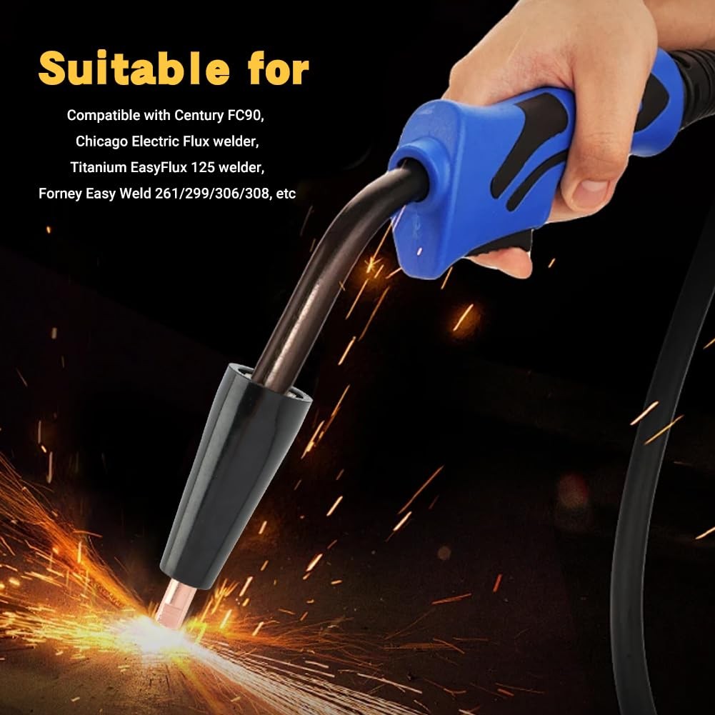 24PCS Flux Core Gasless Nozzle Welding Kit,KP1939-1 Flux Core Gasless Nozzle