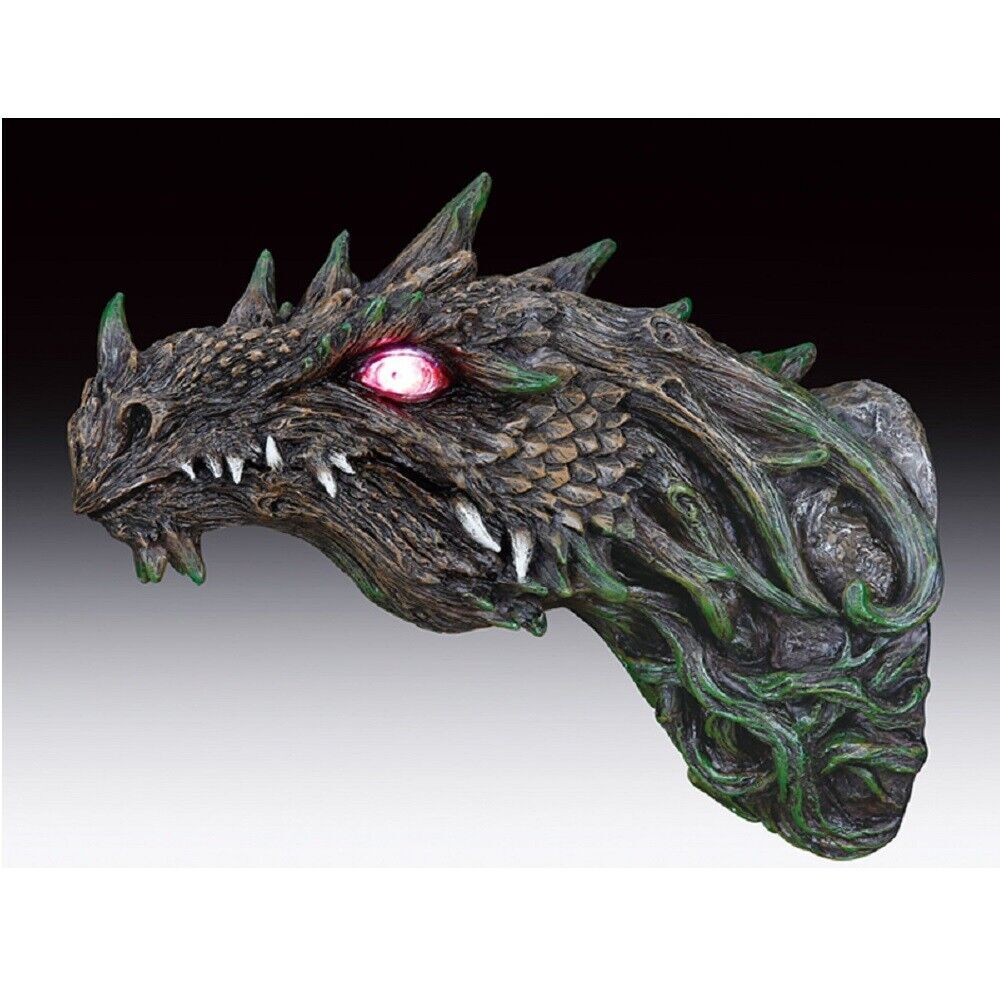 Dragon Head Plaque with Led Light Figurine