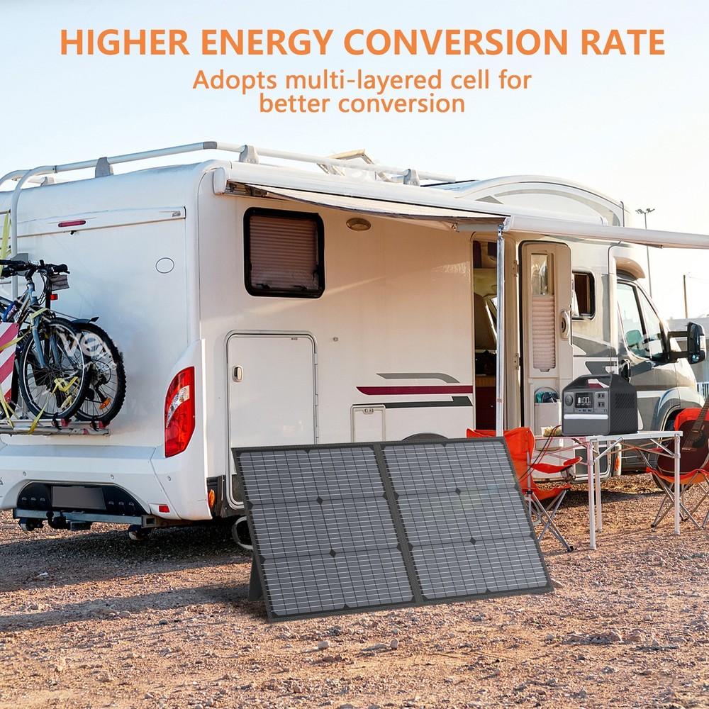 MHPOWOS 220W 110W Monocrystalline Solar Panel Foldable 23.5% High Efficiency