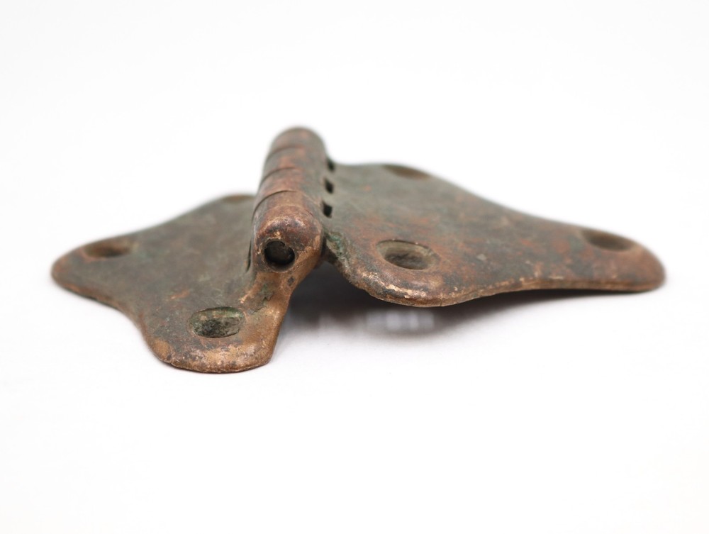 Antique Butterfly Copper Bronze Offset Ice Box Hinge