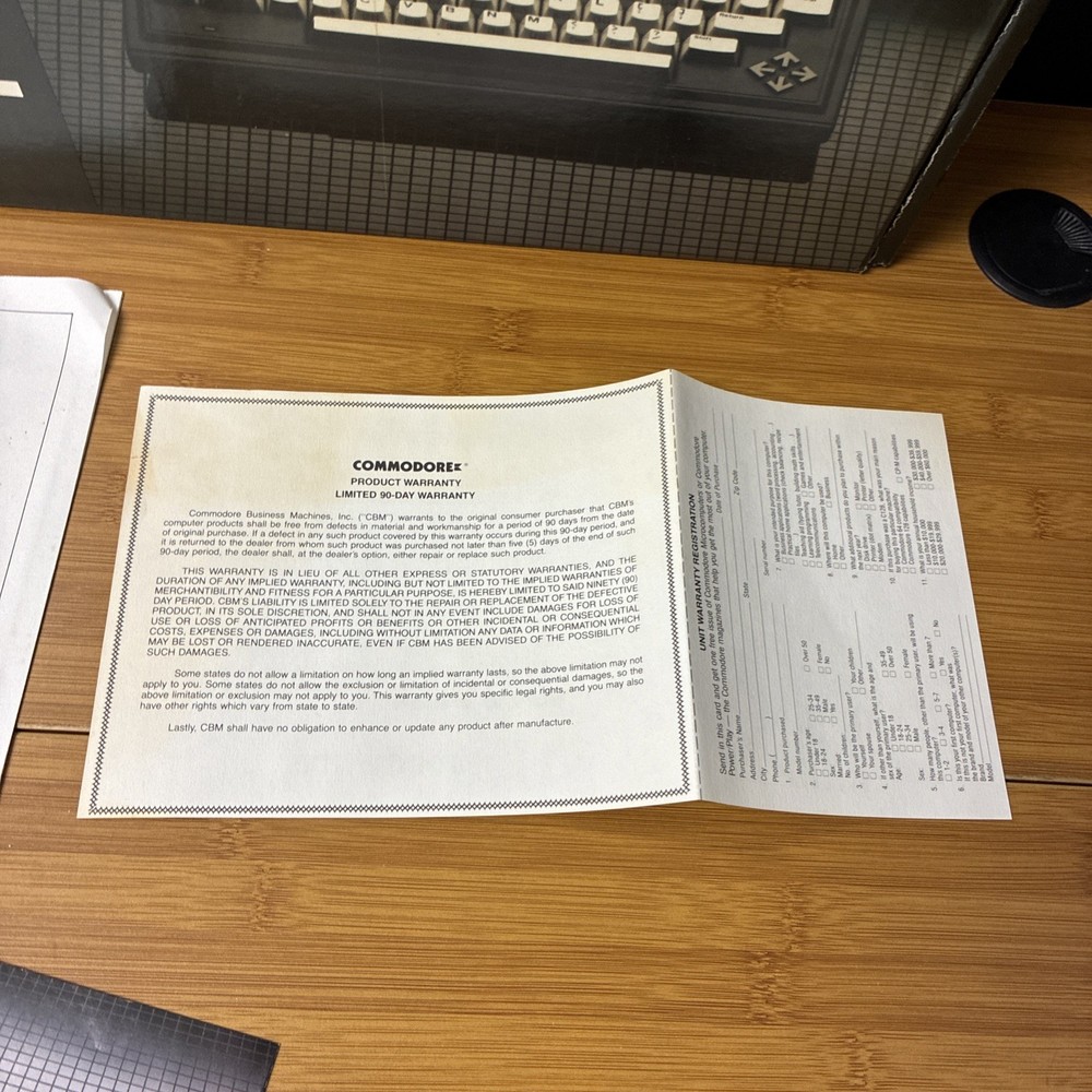 Commodore Plus/4 Vintage Home Computer with Box, Accessories, Manuals Untested