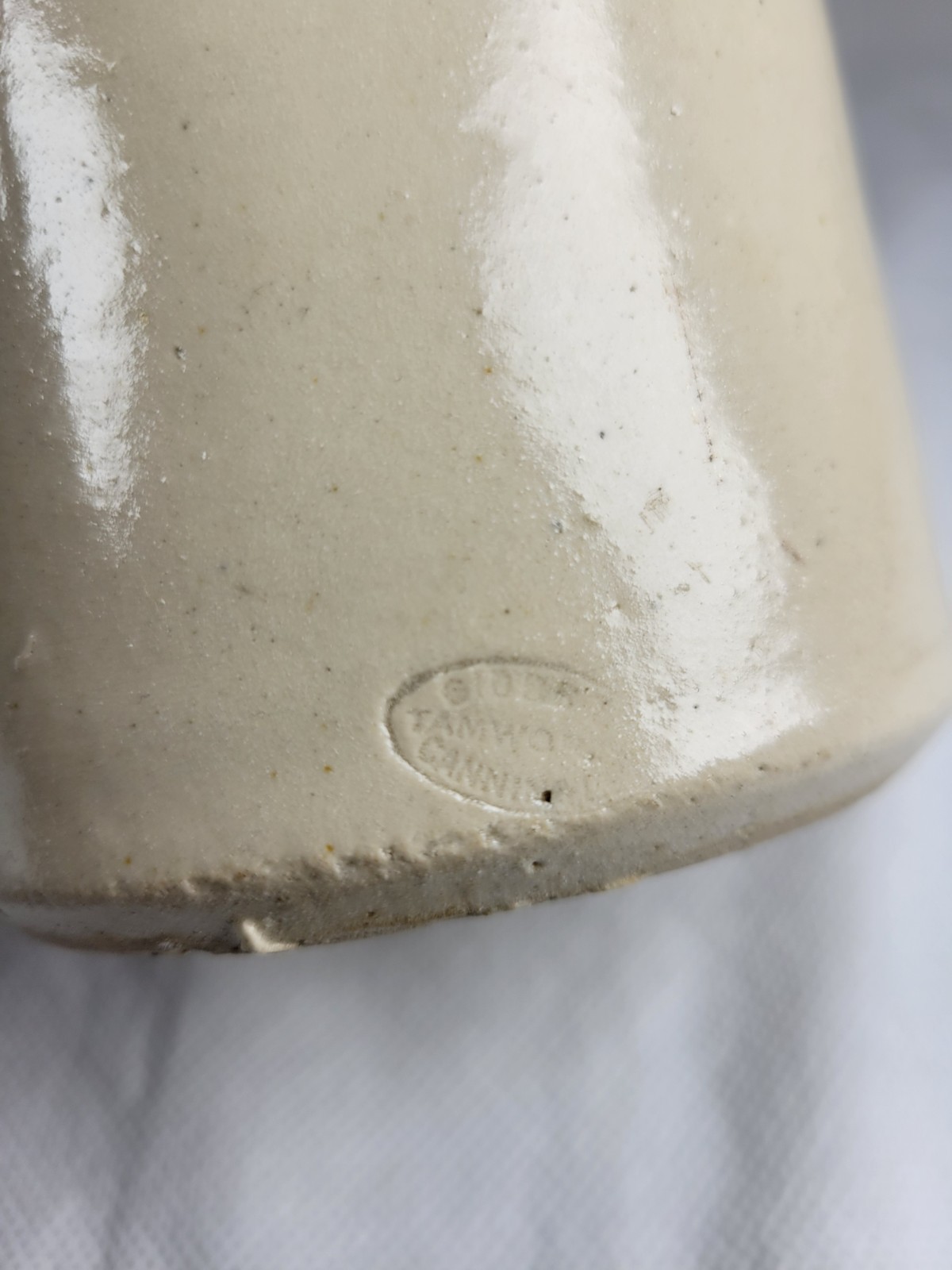 Stoneware Ink Bottle Vintage Gibbs Tamworth 26cm High 10cm Diameter Rare Prop