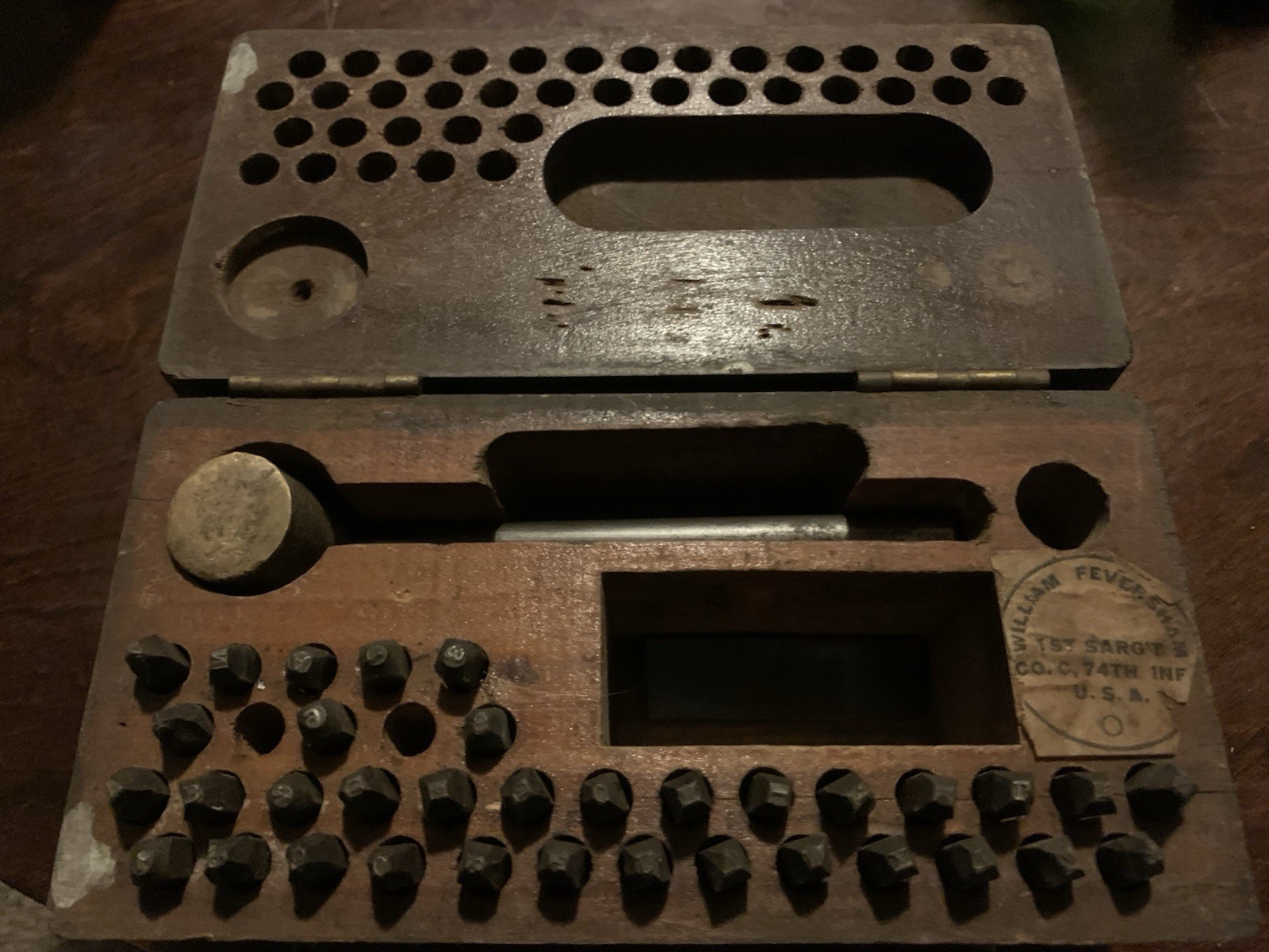 Ww1 Dog Tag And Metal Marker U.S.