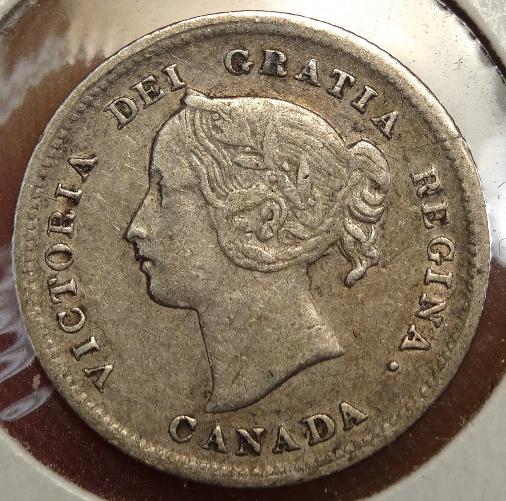 Canada Five Cents 1899 Small 9's, Sharp Fine+  0209-06