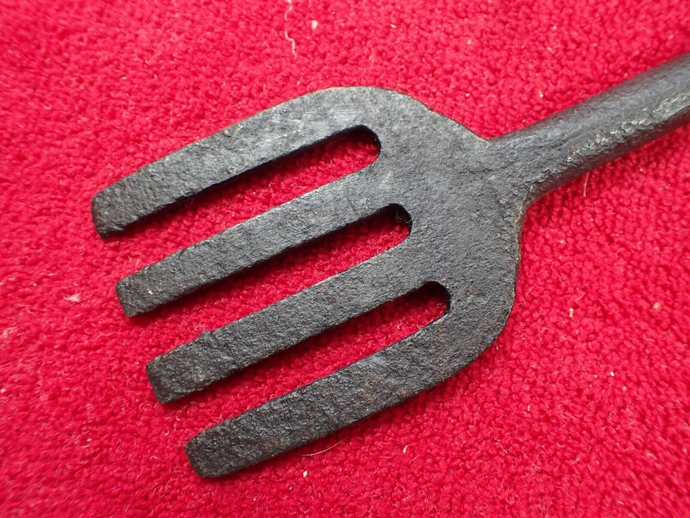 Primitive Antique Hand Forged Frog Fish Eel Gig with Socket End