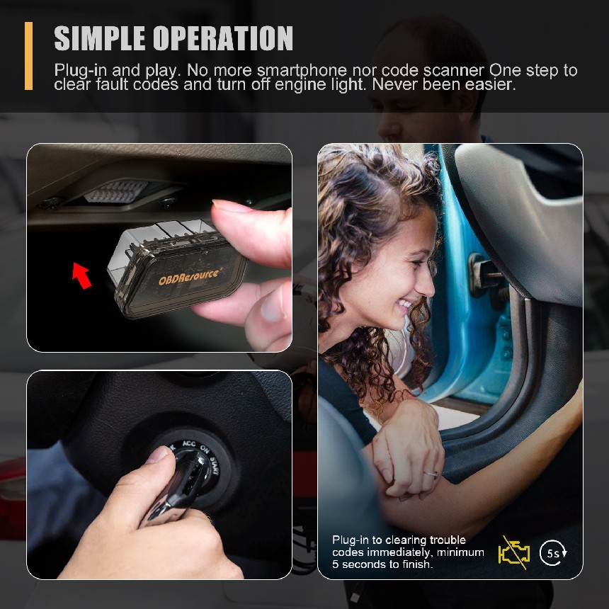 Car OBD2 Automatic DTC Cleaner Erase Code Tool Engine Check Light Turn Off P04